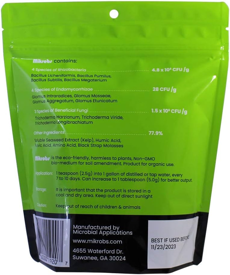 Microbial Superpack for Living Soil. Revitalize Plants (8 Oz)