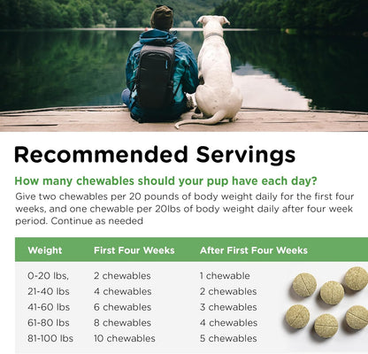 Grass Guard Chewables for Dogs - 150 Count - Probiotics & Digestive Enzymes to Prevent Lawn Burn from Urine