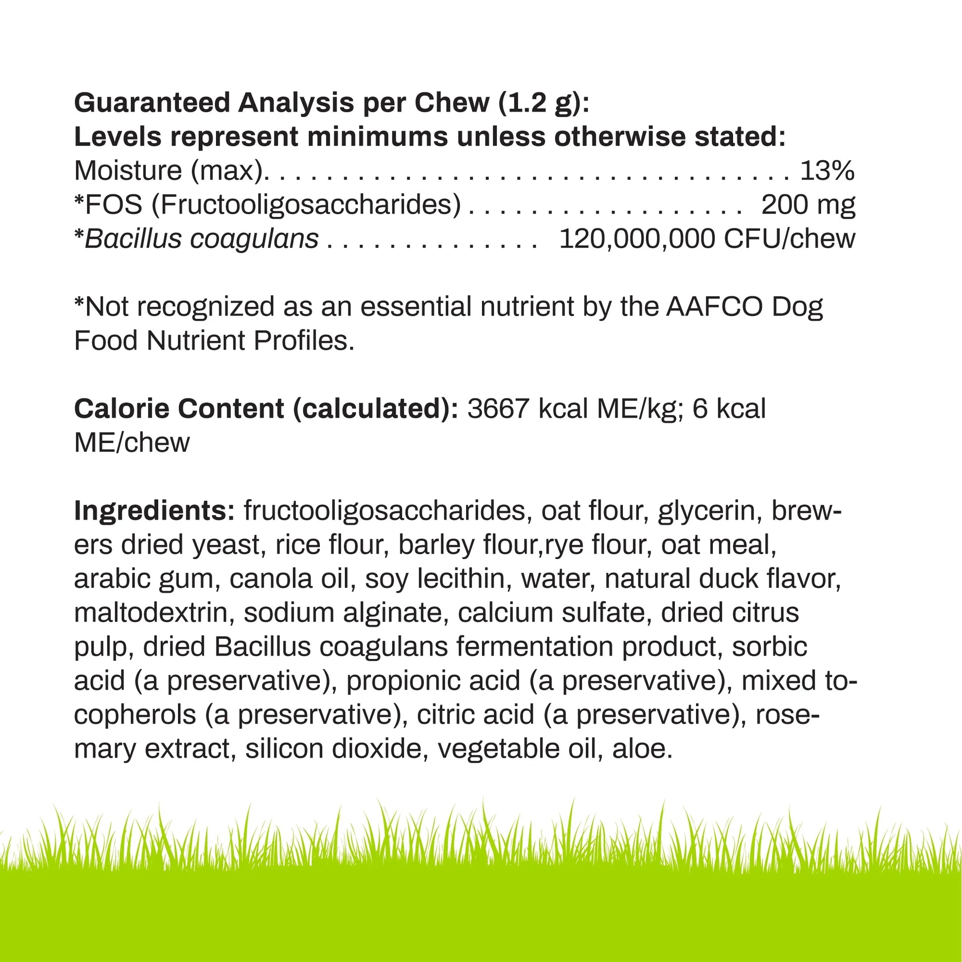 Daily Probiotic, Digestive Health Chew for Dogs, Duck Flavor, 60 Count Bag